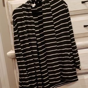 New black and white striped cardigan